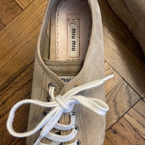 Miu Miu Suede Espadrille Sneakers - Picture 7 of 7